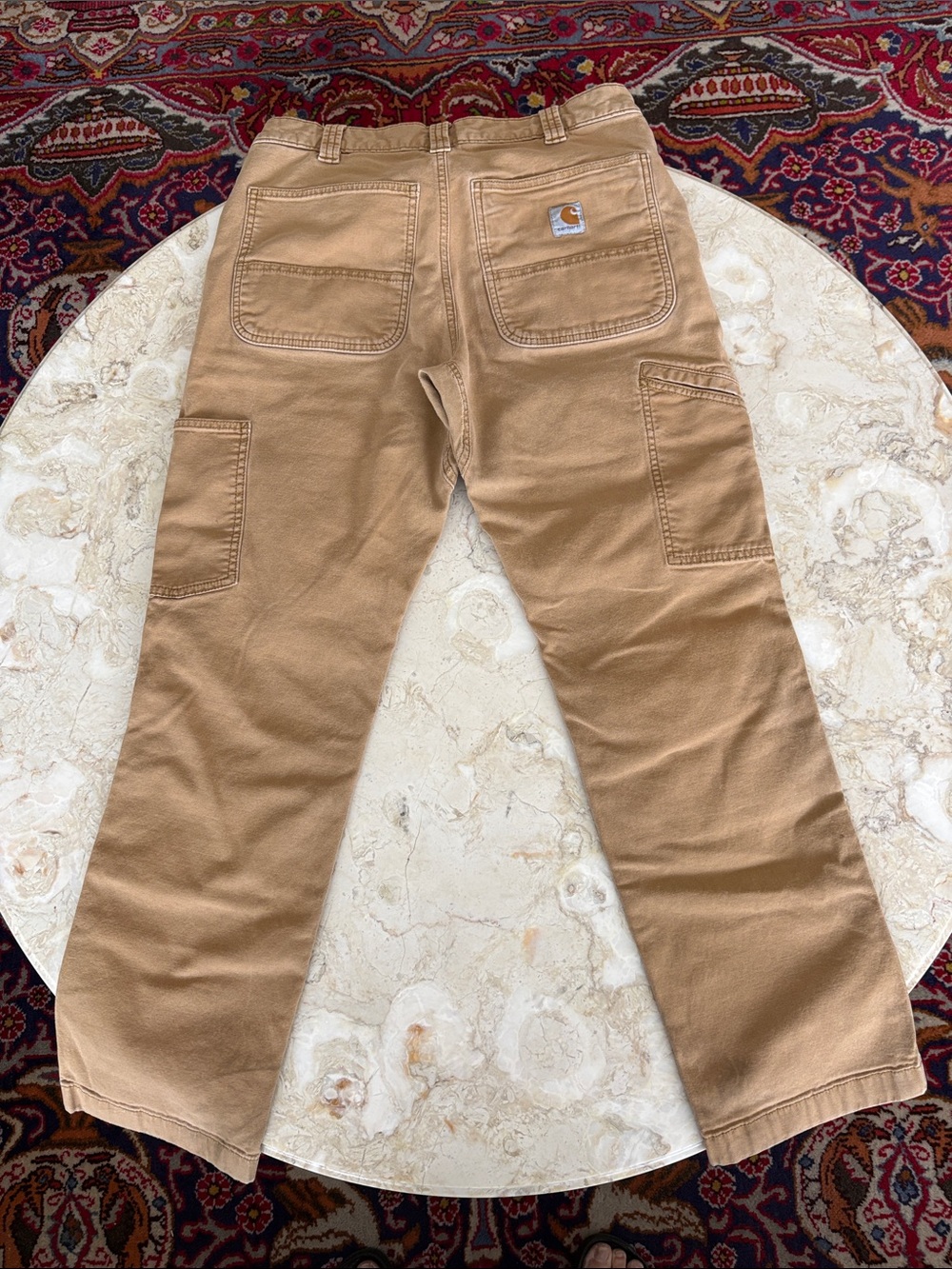 Carhartt Double Knee Relaxed Fit Work Pants – 32x30 – Tan/Khaki – Rugged Utility - Picture 4 of 13